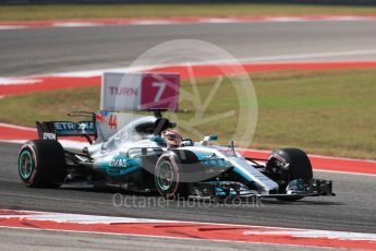 World © Octane Photographic Ltd. Formula 1 - American Grand Prix - Friday - Practice 2. Lewis Hamilton - Mercedes AMG Petronas F1 W08 EQ Energy+. Circuit of the Americas, Austin, Texas, USA. Friday 20th October 2017. Digital Ref: 1987LB1D4620