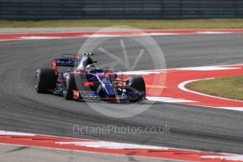 World © Octane Photographic Ltd. Formula 1 - American Grand Prix - Friday - Practice 2. Daniil Kvyat - Scuderia Toro Rosso STR12. Circuit of the Americas, Austin, Texas, USA. Friday 20th October 2017. Digital Ref: 1987LB1D4714
