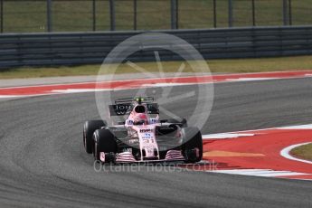 World © Octane Photographic Ltd. Formula 1 - American Grand Prix - Friday - Practice 2. Esteban Ocon - Sahara Force India VJM10. Circuit of the Americas, Austin, Texas, USA. Friday 20th October 2017. Digital Ref: 1987LB1D4728