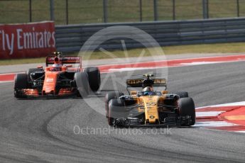 World © Octane Photographic Ltd. Formula 1 - American Grand Prix - Friday - Practice 2. Carlos Sainz - Renault Sport F1 Team R.S.17. Circuit of the Americas, Austin, Texas, USA. Friday 20th October 2017. Digital Ref: 1987LB1D4745