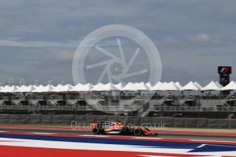 World © Octane Photographic Ltd. Formula 1 - American Grand Prix - Friday - Practice 2. Fernando Alonso - McLaren Honda MCL32. Circuit of the Americas, Austin, Texas, USA. Friday 20th October 2017. Digital Ref: 1987LB2D6095
