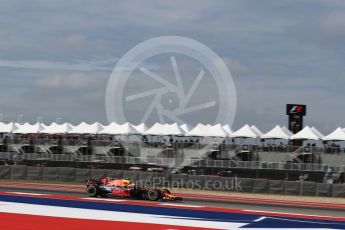 World © Octane Photographic Ltd. Formula 1 - American Grand Prix - Friday - Practice 2. Max Verstappen - Red Bull Racing RB13. Circuit of the Americas, Austin, Texas, USA. Friday 20th October 2017. Digital Ref: 1987LB2D6139