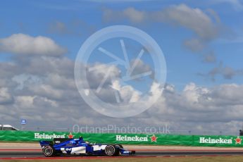 World © Octane Photographic Ltd. Formula 1 - American Grand Prix - Friday - Practice 2. Pascal Wehrlein – Sauber F1 Team C36. Circuit of the Americas, Austin, Texas, USA. Friday 20th October 2017. Digital Ref: 1987LB2D6206