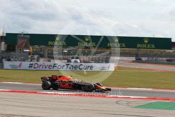 World © Octane Photographic Ltd. Formula 1 - American Grand Prix - Friday - Practice 2. Max Verstappen - Red Bull Racing RB13. Circuit of the Americas, Austin, Texas, USA. Friday 20th October 2017. Digital Ref: 1987LB2D6410