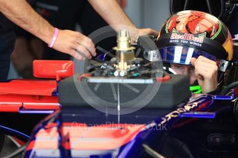 World © Octane Photographic Ltd. Formula 1 - American Grand Prix - Saturday - Practice 3. Brendon Hartley - Scuderia Toro Rosso STR12. Circuit of the Americas, Austin, Texas, USA. Saturday 21st October 2017. Digital Ref: 1990LB1D5603