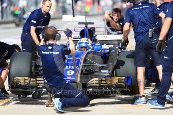 World © Octane Photographic Ltd. Formula 1 - American Grand Prix - Saturday - Practice 3. Marcus Ericsson – Sauber F1 Team C36. Circuit of the Americas, Austin, Texas, USA. Saturday 21st October 2017. Digital Ref: 1990LB1D5763