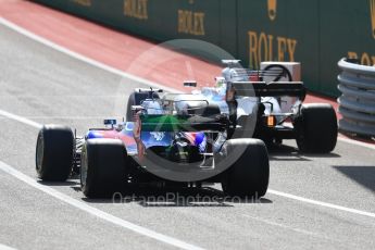World © Octane Photographic Ltd. Formula 1 - American Grand Prix - Saturday - Practice 3. Brendon Hartley - Scuderia Toro Rosso STR12. Circuit of the Americas, Austin, Texas, USA. Saturday 21st October 2017. Digital Ref: 1990LB1D5806