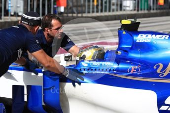World © Octane Photographic Ltd. Formula 1 - American Grand Prix - Saturday - Practice 3. Pascal Wehrlein – Sauber F1 Team C36. Circuit of the Americas, Austin, Texas, USA. Saturday 21st October 2017. Digital Ref: 1990LB1D5859