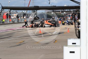World © Octane Photographic Ltd. Formula 1 - American Grand Prix - Saturday - Practice 3. Fernando Alonso - McLaren Honda MCL32. Circuit of the Americas, Austin, Texas, USA. Saturday 21st October 2017. Digital Ref: 1990LB1D5869