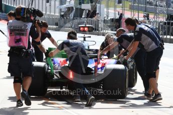 World © Octane Photographic Ltd. Formula 1 - American Grand Prix - Saturday - Practice 3. Brendon Hartley - Scuderia Toro Rosso STR12. Circuit of the Americas, Austin, Texas, USA. Saturday 21st October 2017. Digital Ref: 1990LB1D6055