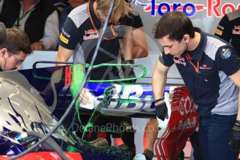 World © Octane Photographic Ltd. Formula 1 - American Grand Prix - Saturday - Practice 3. Brendon Hartley - Scuderia Toro Rosso STR12. Circuit of the Americas, Austin, Texas, USA. Saturday 21st October 2017. Digital Ref: 1990LB1D6078