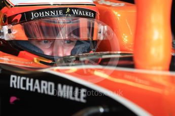 World © Octane Photographic Ltd. Formula 1 - American Grand Prix - Saturday - Practice 3. Stoffel Vandoorne - McLaren Honda MCL32. Circuit of the Americas, Austin, Texas, USA. Saturday 21st October 2017. Digital Ref: 1990LB1D6181