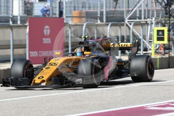 World © Octane Photographic Ltd. Formula 1 - American Grand Prix - Saturday - Practice 3. Carlos Sainz - Renault Sport F1 Team R.S.17. Circuit of the Americas, Austin, Texas, USA. Saturday 21st October 2017. Digital Ref: 1990LB1D6291