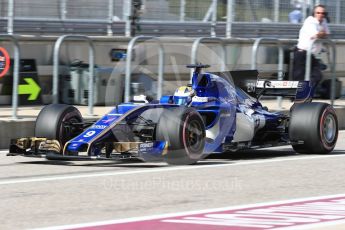 World © Octane Photographic Ltd. Formula 1 - American Grand Prix - Saturday - Practice 3. Marcus Ericsson – Sauber F1 Team C36. Circuit of the Americas, Austin, Texas, USA. Saturday 21st October 2017. Digital Ref: 1990LB1D6316