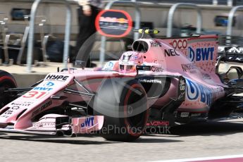 World © Octane Photographic Ltd. Formula 1 - American Grand Prix - Saturday - Practice 3. Esteban Ocon - Sahara Force India VJM10. Circuit of the Americas, Austin, Texas, USA. Saturday 21st October 2017. Digital Ref: 1990LB1D6337