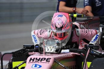 World © Octane Photographic Ltd. Formula 1 - American Grand Prix - Saturday - Practice 3. Esteban Ocon - Sahara Force India VJM10. Circuit of the Americas, Austin, Texas, USA. Saturday 21st October 2017. Digital Ref: 1990LB1D6685