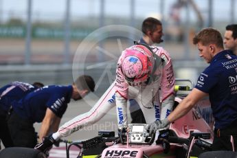 World © Octane Photographic Ltd. Formula 1 - American Grand Prix - Saturday - Practice 3. Esteban Ocon - Sahara Force India VJM10. Circuit of the Americas, Austin, Texas, USA. Saturday 21st October 2017. Digital Ref: 1990LB1D6707