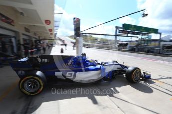World © Octane Photographic Ltd. Formula 1 - American Grand Prix - Saturday - Practice 3. Marcus Ericsson – Sauber F1 Team C36. Circuit of the Americas, Austin, Texas, USA. Saturday 21st October 2017. Digital Ref: 1990LB2D6579
