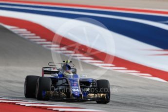 World © Octane Photographic Ltd. Formula 1 - American Grand Prix - Saturday - Qualifying. Pascal Wehrlein – Sauber F1 Team C36. Circuit of the Americas, Austin, Texas, USA. Saturday 21st October 2017. Digital Ref: 1991LB1D7365