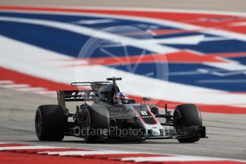 World © Octane Photographic Ltd. Formula 1 - American Grand Prix - Saturday - Qualifying. Romain Grosjean - Haas F1 Team VF-17. Circuit of the Americas, Austin, Texas, USA. Saturday 21st October 2017. Digital Ref: 1991LB1D7387