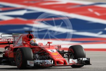 World © Octane Photographic Ltd. Formula 1 - American Grand Prix - Saturday - Qualifying. Sebastian Vettel - Scuderia Ferrari SF70H. Circuit of the Americas, Austin, Texas, USA. Saturday 21st October 2017. Digital Ref: 1991LB1D7418