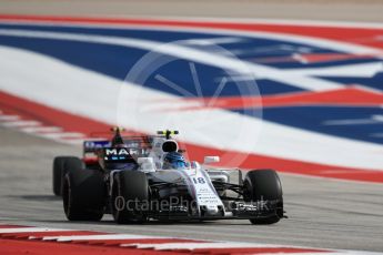 World © Octane Photographic Ltd. Formula 1 - American Grand Prix - Saturday - Qualifying. Lance Stroll - Williams Martini Racing FW40. Circuit of the Americas, Austin, Texas, USA. Saturday 21st October 2017. Digital Ref: 1991LB1D7430