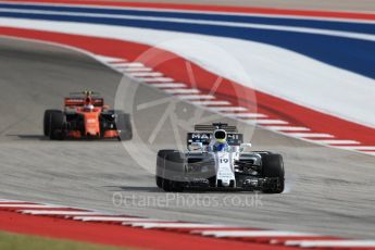 World © Octane Photographic Ltd. Formula 1 - American Grand Prix - Saturday - Qualifying. Felipe Massa - Williams Martini Racing FW40. Circuit of the Americas, Austin, Texas, USA. Saturday 21st October 2017. Digital Ref: 1991LB1D7574