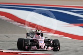 World © Octane Photographic Ltd. Formula 1 - American Grand Prix - Saturday - Qualifying. Esteban Ocon - Sahara Force India VJM10. Circuit of the Americas, Austin, Texas, USA. Saturday 21st October 2017. Digital Ref: 1991LB1D7588