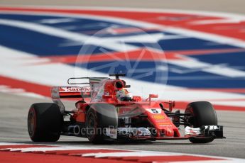 World © Octane Photographic Ltd. Formula 1 - American Grand Prix - Saturday - Qualifying. Sebastian Vettel - Scuderia Ferrari SF70H. Circuit of the Americas, Austin, Texas, USA. Saturday 21st October 2017. Digital Ref: 1991LB1D7606
