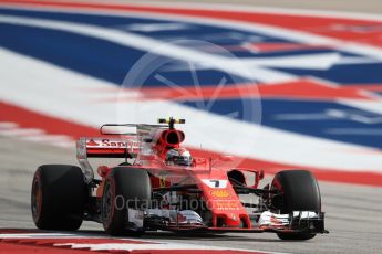 World © Octane Photographic Ltd. Formula 1 - American Grand Prix - Saturday - Qualifying. Kimi Raikkonen - Scuderia Ferrari SF70H. Circuit of the Americas, Austin, Texas, USA. Saturday 21st October 2017. Digital Ref: 1991LB1D7619