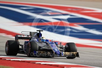 World © Octane Photographic Ltd. Formula 1 - American Grand Prix - Saturday - Qualifying. Marcus Ericsson – Sauber F1 Team C36. Circuit of the Americas, Austin, Texas, USA. Saturday 21st October 2017. Digital Ref: 1991LB1D7638