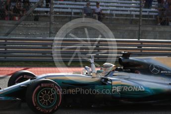 World © Octane Photographic Ltd. Formula 1 - American Grand Prix - Saturday - Qualifying. Lewis Hamilton - Mercedes AMG Petronas F1 W08 EQ Energy+. Circuit of the Americas, Austin, Texas, USA. Saturday 21st October 2017. Digital Ref: 1991LB1D7845