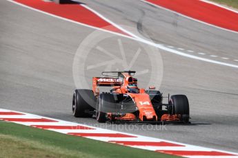 World © Octane Photographic Ltd. Formula 1 - American Grand Prix - Sunday - Race. Fernando Alonso - McLaren Honda MCL32. Circuit of the Americas, Austin, Texas, USA. Sunday 22nd October 2017. Digital Ref: 1994LB1D0037