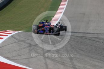 World © Octane Photographic Ltd. Formula 1 - American Grand Prix - Sunday - Race. Daniil Kvyat - Scuderia Toro Rosso STR12. Circuit of the Americas, Austin, Texas, USA. Sunday 22nd October 2017. Digital Ref: 1994LB1D9715