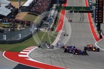 World © Octane Photographic Ltd. Formula 1 - American Grand Prix - Sunday - Race. Daniil Kvyat - Scuderia Toro Rosso STR12. Circuit of the Americas, Austin, Texas, USA. Sunday 22nd October 2017. Digital Ref: 1994LB2D7339