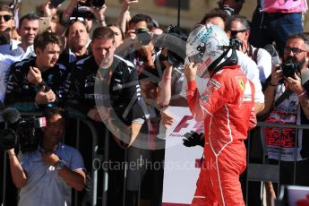 World © Octane Photographic Ltd. Formula 1 - American Grand Prix - Sunday - Race Podium. Sebastian Vettel - Scuderia Ferrari SF70H. Circuit of the Americas, Austin, Texas, USA. Sunday 22nd October 2017. Digital Ref: 1995LB1D0131