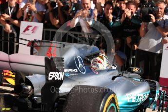 World © Octane Photographic Ltd. Formula 1 - American Grand Prix - Sunday - Race Podium. Lewis Hamilton - Mercedes AMG Petronas F1 W08 EQ Energy+. Circuit of the Americas, Austin, Texas, USA. Sunday 22nd October 2017. Digital Ref: 1995LB1D0172