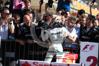 World © Octane Photographic Ltd. Formula 1 - American Grand Prix - Sunday - Race Podium. Lewis Hamilton - Mercedes AMG Petronas F1 W08 EQ Energy+. Circuit of the Americas, Austin, Texas, USA. Sunday 22nd October 2017. Digital Ref: 1995LB1D0271