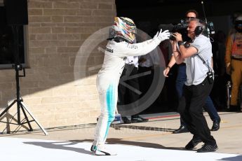 World © Octane Photographic Ltd. Formula 1 - American Grand Prix - Sunday - Race Podium. Lewis Hamilton - Mercedes AMG Petronas F1 W08 EQ Energy+. Circuit of the Americas, Austin, Texas, USA. Sunday 22nd October 2017. Digital Ref: 1995LB1D0331