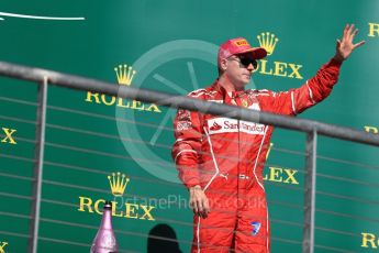 World © Octane Photographic Ltd. Formula 1 - American Grand Prix - Sunday - Race Podium. Kimi Raikkonen - Scuderia Ferrari SF70H. Circuit of the Americas, Austin, Texas, USA. Sunday 22nd October 2017. Digital Ref: 1995LB1D0404