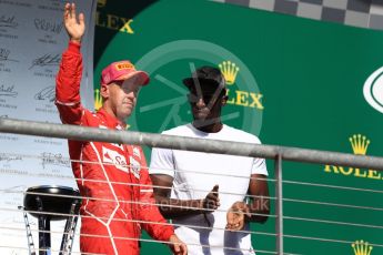 World © Octane Photographic Ltd. Formula 1 - American Grand Prix - Sunday - Race Podium. Sebastian Vettel - Scuderia Ferrari SF70H. Circuit of the Americas, Austin, Texas, USA. Sunday 22nd October 2017. Digital Ref: 1995LB1D0413