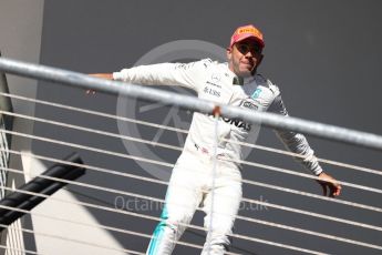 World © Octane Photographic Ltd. Formula 1 - American Grand Prix - Sunday - Race Podium. Lewis Hamilton - Mercedes AMG Petronas F1 W08 EQ Energy+. Circuit of the Americas, Austin, Texas, USA. Sunday 22nd October 2017. Digital Ref: 1995LB1D0433