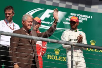 World © Octane Photographic Ltd. Formula 1 - American Grand Prix - Sunday - Race Podium. Bill Clinton. Circuit of the Americas, Austin, Texas, USA. Sunday 22nd October 2017. Digital Ref: 1995LB1D0687