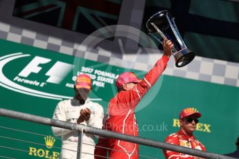 World © Octane Photographic Ltd. Formula 1 - American Grand Prix - Sunday - Race Podium. Sebastian Vettel - Scuderia Ferrari SF70H. Circuit of the Americas, Austin, Texas, USA. Sunday 22nd October 2017. Digital Ref: 1995LB1D0725