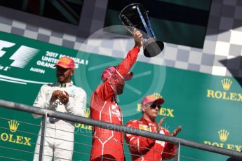 World © Octane Photographic Ltd. Formula 1 - American Grand Prix - Sunday - Race Podium. Sebastian Vettel - Scuderia Ferrari SF70H. Circuit of the Americas, Austin, Texas, USA. Sunday 22nd October 2017. Digital Ref: 1995LB1D0728