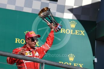 World © Octane Photographic Ltd. Formula 1 - American Grand Prix - Sunday - Race Podium. Kimi Raikkonen - Scuderia Ferrari SF70H. Circuit of the Americas, Austin, Texas, USA. Sunday 22nd October 2017. Digital Ref: 1995LB1D0742