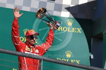 World © Octane Photographic Ltd. Formula 1 - American Grand Prix - Sunday - Race Podium. Kimi Raikkonen - Scuderia Ferrari SF70H. Circuit of the Americas, Austin, Texas, USA. Sunday 22nd October 2017. Digital Ref: 1995LB1D0747