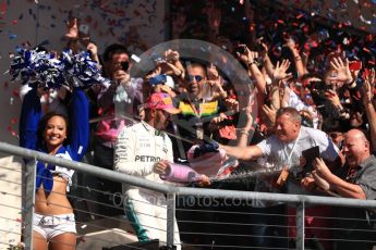 World © Octane Photographic Ltd. Formula 1 - American Grand Prix - Sunday - Race Podium. Lewis Hamilton - Mercedes AMG Petronas F1 W08 EQ Energy+. Circuit of the Americas, Austin, Texas, USA. Sunday 22nd October 2017. Digital Ref: 1995LB1D0840
