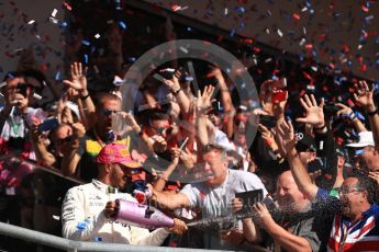 World © Octane Photographic Ltd. Formula 1 - American Grand Prix - Sunday - Race Podium. Lewis Hamilton - Mercedes AMG Petronas F1 W08 EQ Energy+. Circuit of the Americas, Austin, Texas, USA. Sunday 22nd October 2017. Digital Ref: 1995LB1D0846