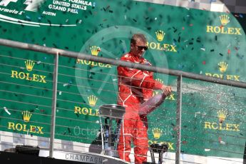 World © Octane Photographic Ltd. Formula 1 - American Grand Prix - Sunday - Race Podium. Kimi Raikkonen - Scuderia Ferrari SF70H. Circuit of the Americas, Austin, Texas, USA. Sunday 22nd October 2017. Digital Ref: 1995LB1D0873